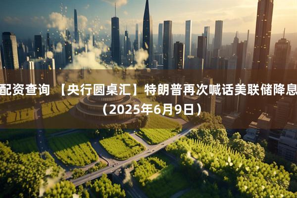 配资查询 【央行圆桌汇】特朗普再次喊话美联储降息（2025年6月9日）
