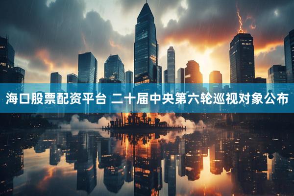 海口股票配资平台 二十届中央第六轮巡视对象公布